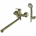 A7116C Смеситель для ванны ACCOONA с дл. поворот. изливом 400мм див. в корп. латунь/антич. бронза (10)