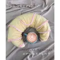 Декоративная подушка Baby.Eco.Decor Круассан с розе кремом / Подушка дорожная на шею, для путешествий