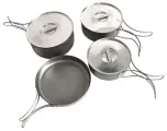 Набор круглых котелков - 3 шт. (0,6; 1,0; 1,2 л.) - Три друга и подруга (из нержавеющей стали)