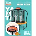 Батут каркасный Yamota Ultra 8ft (244 см) с баскетбольным кольцом и внутренней сеткой