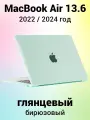 Накладка пластиковый глянцевый чехол для MacBook Air 13.6 2022 / 2024 A2681 / A3113 (тип покрытия гладкий Crystal Case)