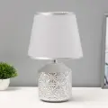 Настольная лампа RISALUX «Анрия», Е14, 40 Вт, серебро, 20×20×32 см