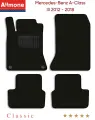 Ворсовые коврики в салон авто Классик для Mercedes-Benz A-Class 3 (W176) 2012 - 2018, черные, 4шт.