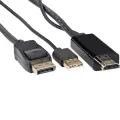 VCOM Кабель-переходник HDMI(M) +USB---> DP(M) 4K*60Hz 1.8M, VCOM