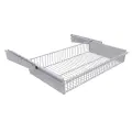 Выдвижная корзина Титан-GS 863x440x85 в комплекте с кронштейнами, для секции шириной 90см, белая