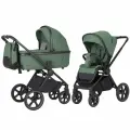 Коляска 2 в 1 CARRELLO Ultimo CRL-6528, Fern Green, с регулировкой высоты, черные колеса