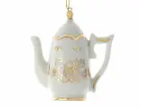 Ёлочная игрушка английский чайник, фарфор, 7 см, Kurts Adler J7488-2
