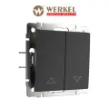 Выключатель жалюзи встраиваемый Werkel W1124508, цвет черный, P20