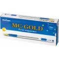 Упаковка 24 шт. Ручка шариковая масляная с грипом MUNHWA MC Gold, синяя, корпус тонированный синий, узел 0,7 мм, линия письма 0,5 мм, BMC07-02
