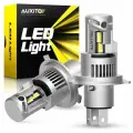 Светодиодная лампа AUXITO H4 цоколь P43t 100Вт 2шт 6000К 20000Лм стандартный размер без переходников быстрая установка LED автомобильная