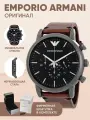 Наручные часы EMPORIO ARMANI Luigi, коричневый/черный