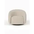 Кресло Крутящееся Manons Maison Kali, механизм Нераскладной, Велюр бежевый/цоколь Black, 82х73х79 см