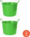 Корзина для хранения Idea Универсальная мягкая полиэтилен зеленый 33x33x24,5см 17л (комплект из 2 шт)