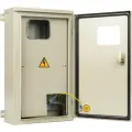 Щит учета электроэнергии навесной уличный ЩУ-3/1-С IP65 445х260х120 под 1 счетчик с креплением на столб металлический корпус