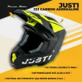 Шлем кроссовый JUST1 J22 Carbon Adrenaline, черный/Hi-Vis желтый матовый, S