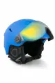 Шлем защитный горнолыжный с визором FORCELAB, синий, 60