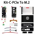 Комплект Option Raspberry Pi 5. Легкий адаптер /OR PCIe-To-ETH /OR PCIe-USB-Hub /OR PCIe-M.2-NVM-SSD Комплект корпуса, Pi5-C-To-M.2