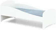 Кровать детская от 3 лет с бортиком Momal Twin, белая, 160х70