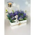 Композиция из искусственных цветов в деревянном ящике, ПоДар. Ок Home