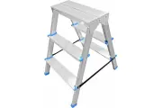 Комбинированная двухсторонняя стремянка LadderBel 3 ступени, сталь/алюминий STR2-ST-3, из стального