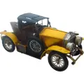 Модель декоративная R&d ретро автомобиль, желтый с черным верхом