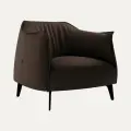 Кресло дизайнерское BELLO STANDART из экокожи. Цвет темно-коричневый. Размер 63x72x79 (д/ш/в)