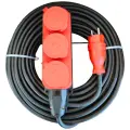 Удлинитель силовой 3 гнезда красный IP44 КГ тп-ХЛ 2х1,5 50м