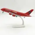 Металлическая модель самолета AIRBUS A 380 COCA COLA 20 см на подставке с шасси