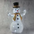 Светодиодная фигура «Снеговик» 60 × 85 × 40 см, металл, текстиль, 220 В, свечение белое, 3662031