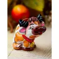 Елочная игрушка фарфоровая Бычок Ручная работа / Мастерская сказок