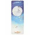 Коврик для йоги спортивный, каучук, микрофибра, синий с луной