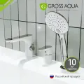 Смеситель на борт ванны на 3 отверстия GROSS AQUA Space, латунь, хром белый, 1209288CW.
