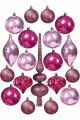 Набор ёлочных украшений блестящие традиции, пластик, розовая гамма, 6-13 см, 19 шт, Koopman International CAN214950