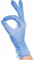 Перчатки одноразовые виниловые, 100шт, неопудренные, размер M, голубые