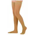 Чулки Ergoforma 211 с ажурной резинкой на силиконовых лентах, противоварикозные, 1 класс, размер: 2, бронза