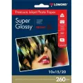Фотобумага Lomond суперглянцевая (1103102), Super Glossy, 10х15 см, 260 г/м2, 20 л.