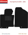 Ворсовые коврики для Kia Optima 3 (TF) 2010 - 2016, черные, 2шт, автомобильные, передние, Стандарт / Киа Оптима 3