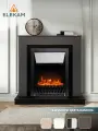 Камин электрический напольный ELEKAM Light Velar с порталом и очагом, с обогревом и имитацией огня