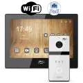 Беспроводной WiFi IP домофон Fox Андромеда 8 (черный), комплект с вызывной панель, PoE, мобильное приложение