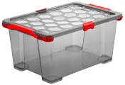 Ящик для хранения вещей, мелочей, инструментов, с крышкой, прозрачный, Rotho EVO TOTAL 44 литра 59*39,5*28 см.