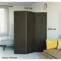 Ширма высокая перегородка для зонирования комнаты. Размер - 220 см высота *150 см ширина. Цвет венге.