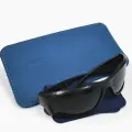 Кожаный компактный чехол для солнцезащитных очков - размер 195 х 95 мм. Soho M Indigo, J. Audmorr, натуральная кожа, мужской, женский