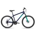 Велосипед ALTAIR MTB HT 26 2.0 D (26 21 ск. рост. 19) 2022, темно-синий/бирюзовый, RBK22AL26114