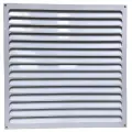 Решетка металлическая светло-серая (RAL 9006) 400х400мм 4040РМс