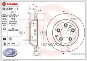 BREMBO 09C88411 Диск тормозной Audi Q7 (4L) 03/06-08/15 / PORSCHE CAYENNE (92A) 06/10-