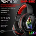 Наушники PANTEON GHP-260, оголовье, RGB-подсветка, микрофон, кабель 1,8м