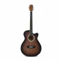 Karavan K-4040 MAS Гитара акустическая с вырезом, верхняя дека сапеле, обечайка и нижняя дека липа, гриф махагони, накладка грифа палисандр
