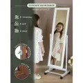 Зеркало напольное Мебелик BeautyStyle 27 с рамой, белый 135 см х 42,5 см