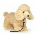 Мягкая игрушка LEOSCO Пудель кремовый 24 см, c поводком