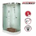 Душевая кабина Deto EM1512L (120x80x220) с гидромассажем , низкий поддон, стекло узорчатое, левая